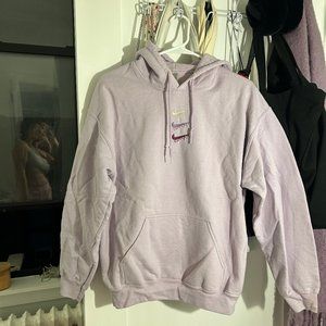 Vintage Handmade Embroidered Hoodie, Lilac, Size S to M